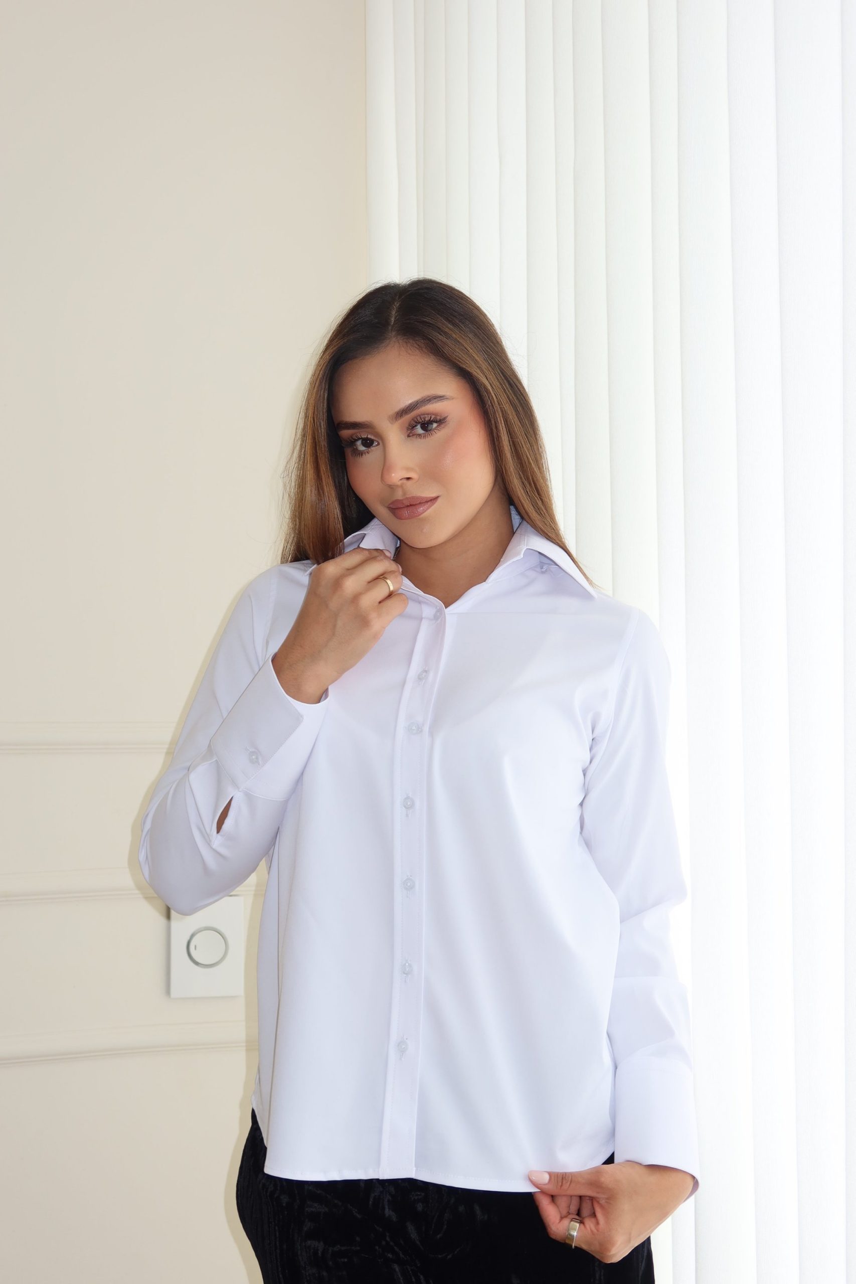 Camisa Blanca Cuello Sara - Imagen 2